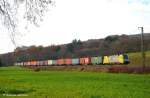 kbs-750-filsbahn 182 596 'IBS' mit Containerzug in Richtung (Beimerstetten-TBS) durch Ebersbach/Fils. (20,11,2011)
