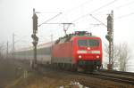120 159 mit IC 119 durch Lonsee nach Ulm. (27,01,2012) ...