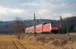 kbs-750-filsbahn Ideale Lichtbedinung f�r den IRE 4231 mit 146 210 nach Lindau durch Uhingen. (26,02,2012)