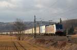 kbs-750-filsbahn Ekol mit 186 281 durch Ebersbach/Fils nach Triest Campo Marzio. Heute mit Foto-Trailer. (26,02,2012)