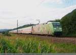 kbs-750-filsbahn 101 040-4 [Ferrero] zieht den IC 2267 bei Kuchen in Richtung M�nchen. (04,08,2010)