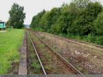 Die B�sche und das Gestr�pp wurde an der Hs Dettingen/Teck im Gleis 2 entfernt. (02:09:2010)