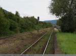 Die B�sche und das Gestr�pp wurde an der Hs Dettingen/Teck im Gleis 2 entfernt. (02:09:2010)