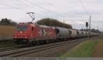 kessel--und-silozuge Mit einem Getreidewagenzug f�hrt 185 603 in Richtung Stuttgart. (30,03,2011)