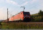 Die Schatten werden l�nger, als 189 020-1 und eine 185 ...