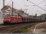 kohle--erz--und-kokszuge Ein Leerwagenzug bestehend aus Fals-Wagen vom Kohlekraftwerk Altbach wird von der 185 208 und 185 068 in Richtung Stuttgart gezogen. (08,10,2010)