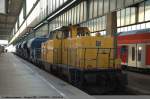 Auf Gleis 12 stand Leonhard Weiss 88519 mit Schotterwagen von ...