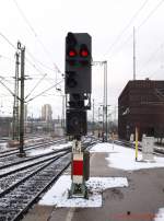 Ausfahrtsignal von Gleis 15 ...  Andreas Axmann 04.02.2010