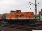Locon 103 bei ihrer Sonntagsruhe im Stuttgarter Hafen-Umschlagbahnhof. (01,05,2010)  ...