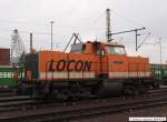 Locon Logistik und Consulting AG Locon 213 bei ihrer Sonntagsruhe im Stuttgarter Hafen-Umschlagbahnhof. (01,05,2010)