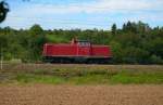 NeSa - Neckar-Schwarzwald-Alb Auf Tfzf fuhr V100 2335 der NeSA aus Ulm kommend in Richtung Stuttgart durch Ebersbach/Fils. (16,08,2011)