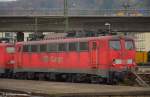 plochingen 140 838 abgestellt im Bf Plochingen. (18,11,2011)