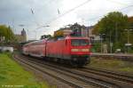 re 112 156 mit RE 4 / Wupper-Express Aachen - Dortmund, bei Wuppertal-Steinbeck n�chster Halt ist Wuppertal Hbf. (19,10,2011)