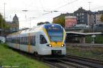 re ET 7.04 der Eurobahn als RE 13 (Maas-Wupper-Express) Hamm(Westf) - Venlo bei Wuppertal-Steinbeck n�chster Halt ist Wuppertal-Vohwinkel. (19,10,2011)