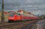 re Die zweite Werbelok f�r das 'Baden-W�rttemberg-Ticket' 146 224 mit RE 19228 durch Esslingen am Neckar nach Stuttgart/Mosbach-Neckarelz. (15,12,2011)
