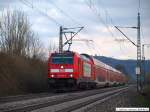 re 146 202-7 und 146 203-5 fahren als Sandwich den RE 91710 nach Heilbronn. (10,04,2010)