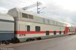 rovaniemi Schlafwagen Edm 28513, er wird im P274 'Santa Claus Express' um 21:08 Uhr nach Helsinki fahren. (24,06,2011)