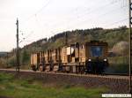 Schienen- und Weichenschleifmaschine Schienenschleifzug SPENO [RR 24 MC-7] kam �berraschend aus Stuttgart und fuhr Richtung Ulm/M�nchen weiter. (26,04,2010)