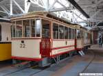 SHB Stuttgarter Historische Strasenbahnenahnen e.V. Beiwagen 22 (Bj.1919) der St�dtischen Stra�enbahn Esslingen im Stra�enbahnmuseum Stuttgart.  (11,04,2010)