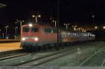 sonderzuge 110 284 mit SdZ 2751 wartet nach dem Umsetzen auf Gleis 3 auf die Ausfahrt, um wieder von T�bingen kommend seine fahrt nach F�rstenfeldbruck fortsetzen zu k�nnen. (09,04,2011)