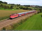 110 457-9 mit SDZ auf dem Weg nach Stuttgart an ...