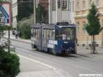 Auf der Linie 2 f�hrt der TW 312 / CKD-KT4D ...