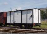 Ulmer Eisenbahnfreunde e.V Gedeckter Schmalspurg�terwagen Gw 348 in Amstetten. (11,09,2010)