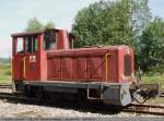 Ulmer Eisenbahnfreunde e.V Diesellok D6 vom O&K-Typ MV8 abgestellt im Schmalspurgel�nde in Amstetten(W�rtt). (11,09,2010)