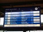 Zugzielanzeiger Zugzielanzeige f�r den Fern- und Nahverkehr im Hbf. Stuttgart. (31,01,2010)