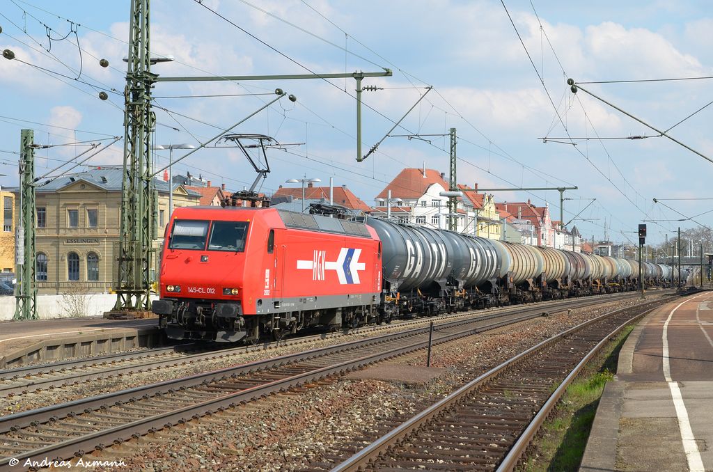 145 CL-012 mit KeWa durch Esslingen am Neckar in Richtung Stuttgart/Kornwestheim. (13,04,2012)