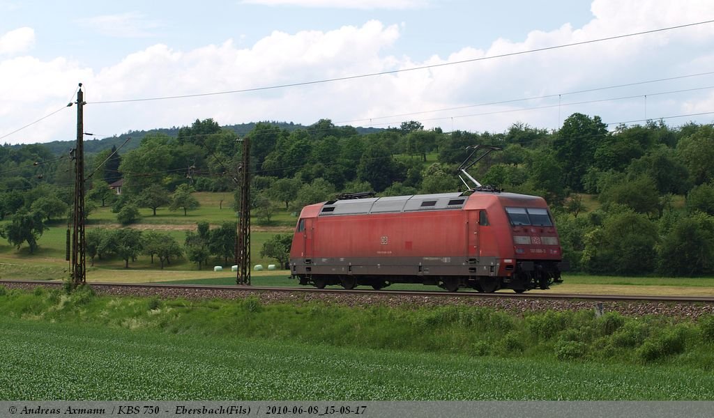 Lz 101 088-3 aus Ulm auf dem Weg nach Stuttgart. (08,06,2010)