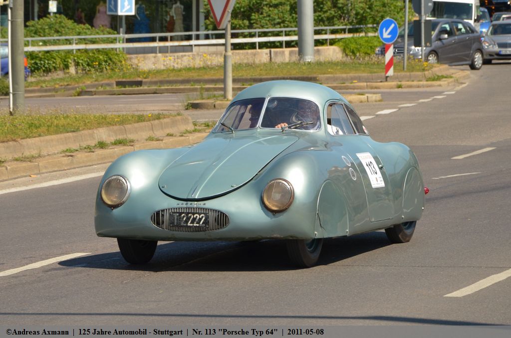 Nr. 113  Porsche Typ 64 / VW Typ 60 K 10  1938/39 / Geburtstagscorso 125 Jahre Automobil an der Knig-Karls-Brcke/Mercedesstrae. (08;05;2011)