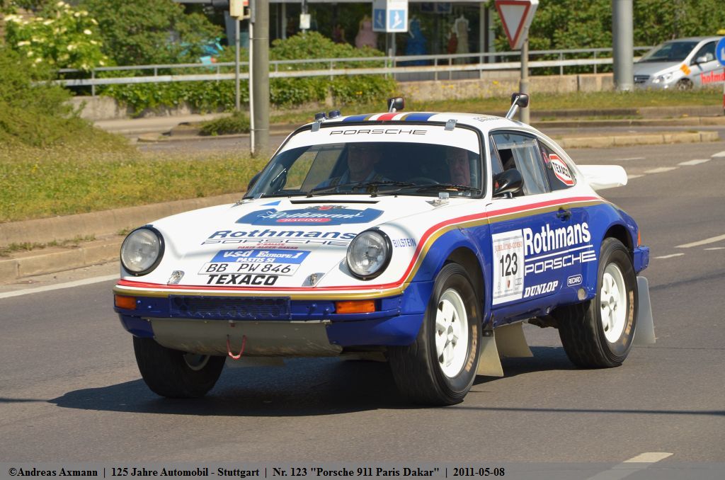 Nr. 123  Porsche 911 Paris/Dakar  1984 / Geburtstagscorso 125 Jahre Automobil an der Knig-Karls-Brcke/Mercedesstrae. (08;05;2011)