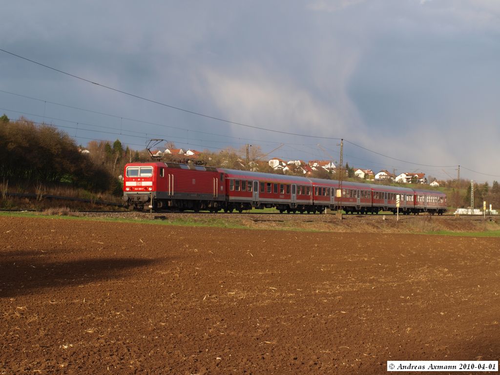RB 19353 mit 143 091-7 von Plochingen nach Geislingen(Steige) unterwegs. (01,04,2010)