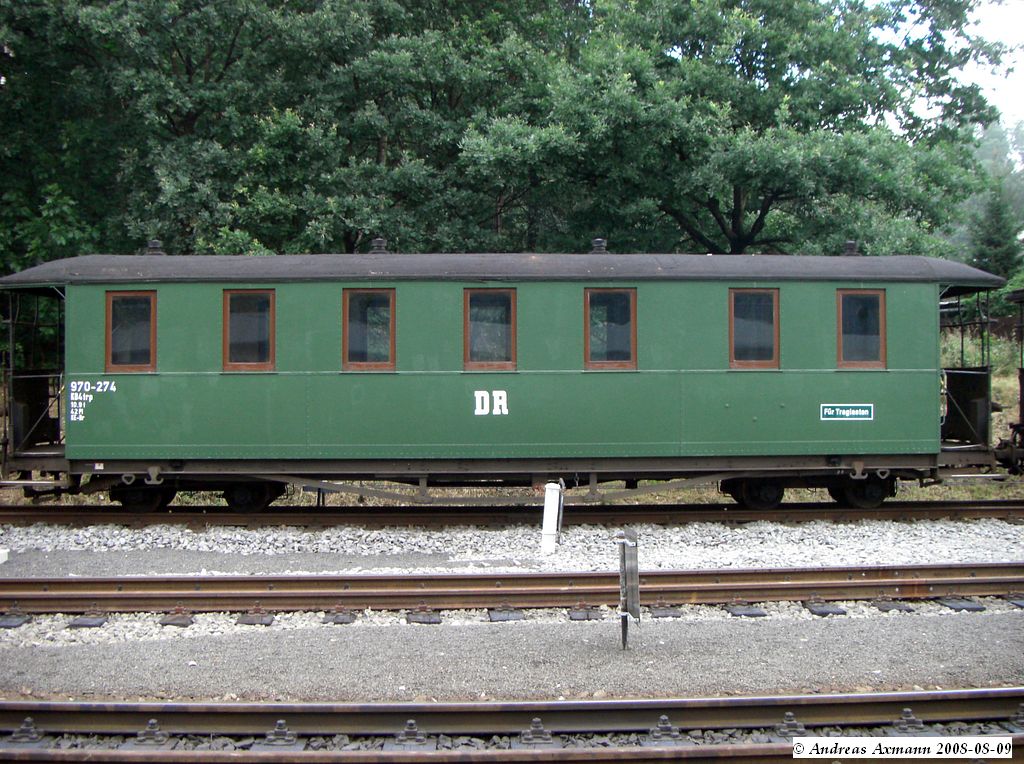 Wagen 970 274 abgestellt in Bertsdorf. Whrend der Historik Mobil am (09/10,08,2008).