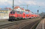 218 443 und 218 410 mit IRE 4244 auf ihrem Weg von Ulm nach Stuttgart durch Esslingen am Neckar. (13,04,2012)