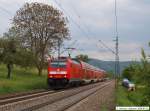 146 213-4 mit IRE von Neu-Ulm nach Mosbach-Neckarelz unterwegs bei Gingen/Fils. (16,05,2010)