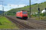br-1851-dbtraxx-f140-ac1/142443/185-158-auf-ihrer-tfzf-durch 185 158 auf ihrer Tfzf durch Esslingen am Neckar nach Plochingen um dort einen Güterzug zu übernehmen. (27,05,2011)