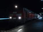 Abschiedstag von Lokbespannten Zügen auf der Teckbahn mit 218 494 und n-Wagen, hier in Kirchheim/T als RB13981/RB13976. (11.12.2009)