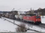 guterzuge/109821/189-058-mit-einem-gemischen-gueterzug 189 058 mit einem Gemischen Güterzug in Richtung Stuttgart bei Ebersbach/Fils. (19,12,2010)