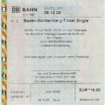 Baden-Wrttemberg-Ticket Singele Kl.2.