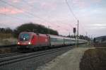 kbs-750-filsbahn/182248/leider-mit-15-min-kommt-in Leider mit +15 min kommt in die einbrechende Dunkelheit 1116 274 und 1116 111 mit EC 1112 von Klagenfurth nach Frankfurt/Main durch Ebersbach/Fils. (24,02,2012)
