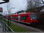 Hier fhrt die Zukunft der Teckbahn von Oberlenningen nach Wendlingen am Neckar aus der Hs Unterlenningen zwei 650 als RB 13938 um 08:39 Uhr.