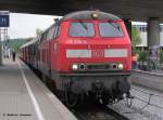 218 204-6 in Wendlingen wartet auf seine Fahrgäste zur Rückfahrt als RB13961 nach Kirchheim/Teck (29,04,2009)