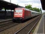 101 068-5 hat einen IC von Norddeich Mole nach Luxemburg am Haken und f�hrt gerade in Bonn Bad Godesberg durch. Ab Koblenz �bernimmt eine 181er den IC. Mai 2009